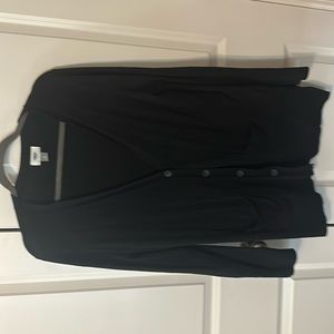Old Navy, black cardigan; long; size L